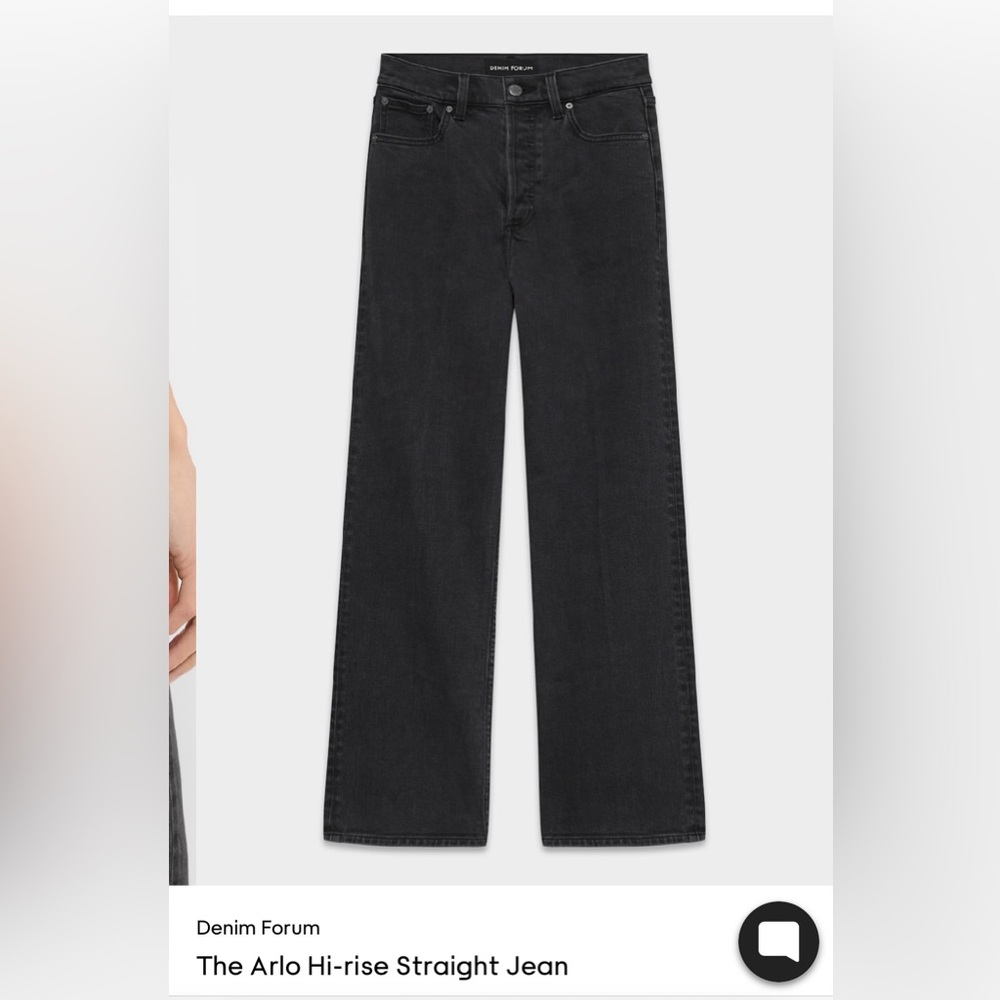 Denim Forum Arlo Hi-Rise Black Jeans